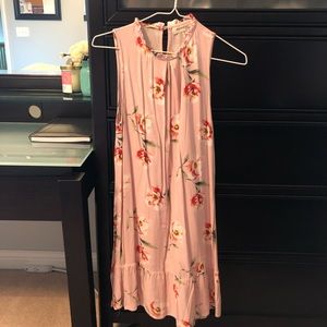 Pink floral sun dress